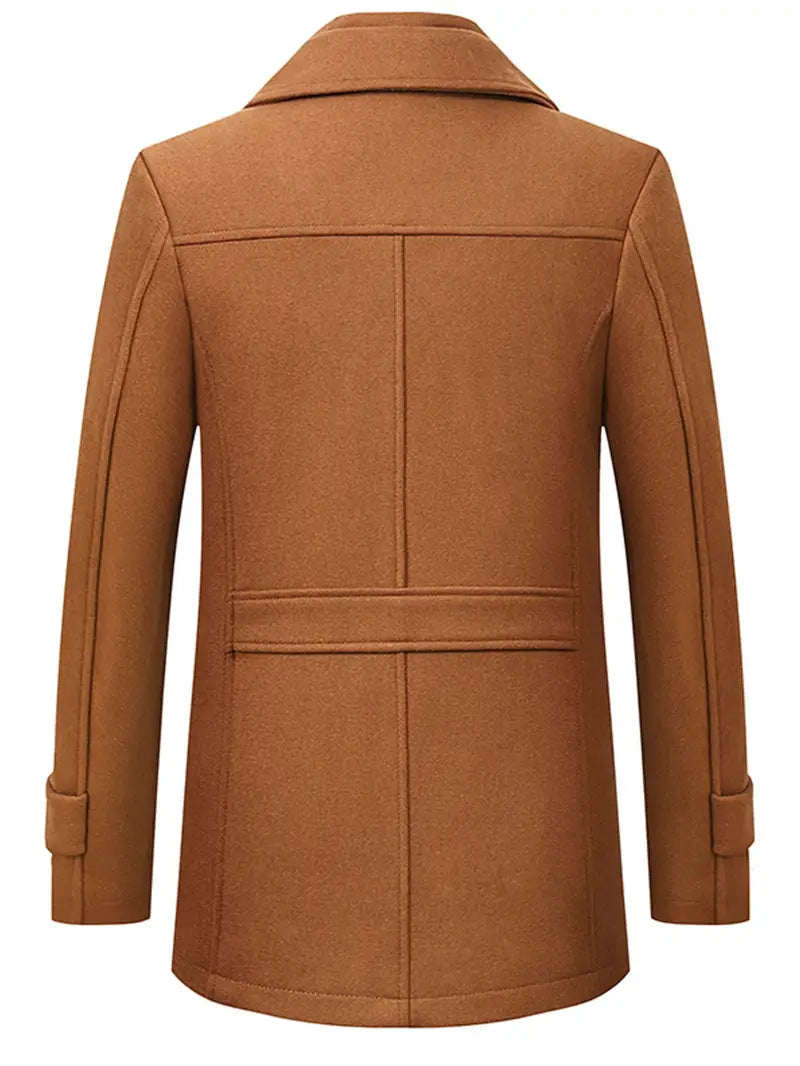 Quinten | Cappotto in lana vergine per uomini, business casual, giacca calda e spessa