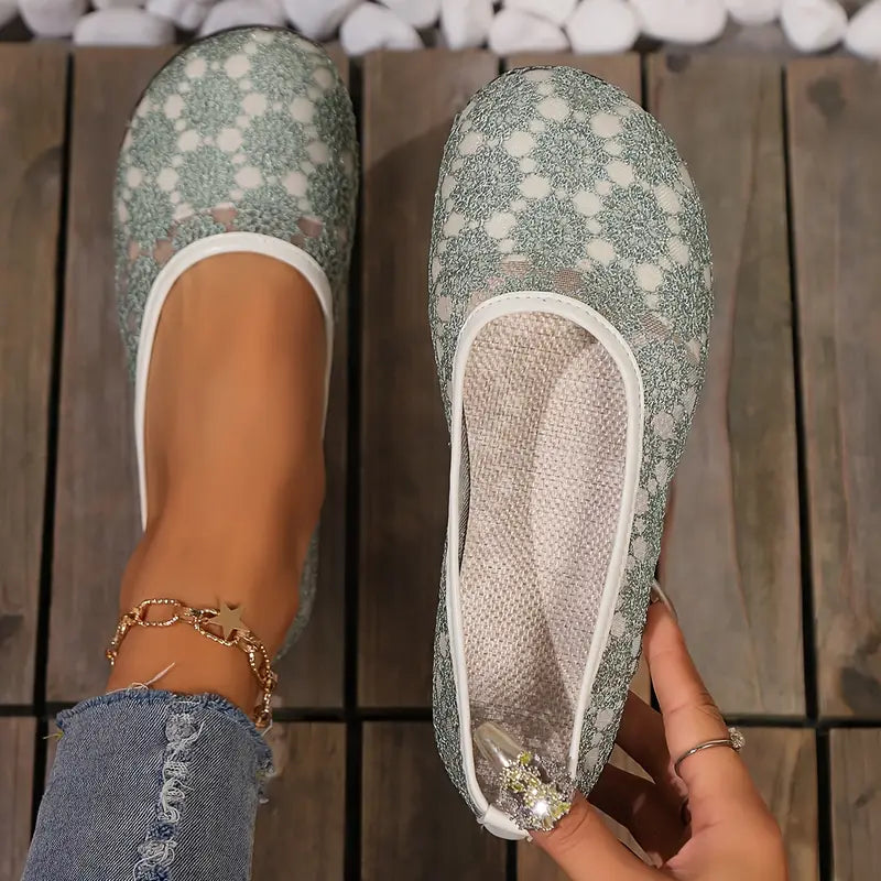 Jessamine | Scarpe da Balletto Vintage in Mesh Traspirante
