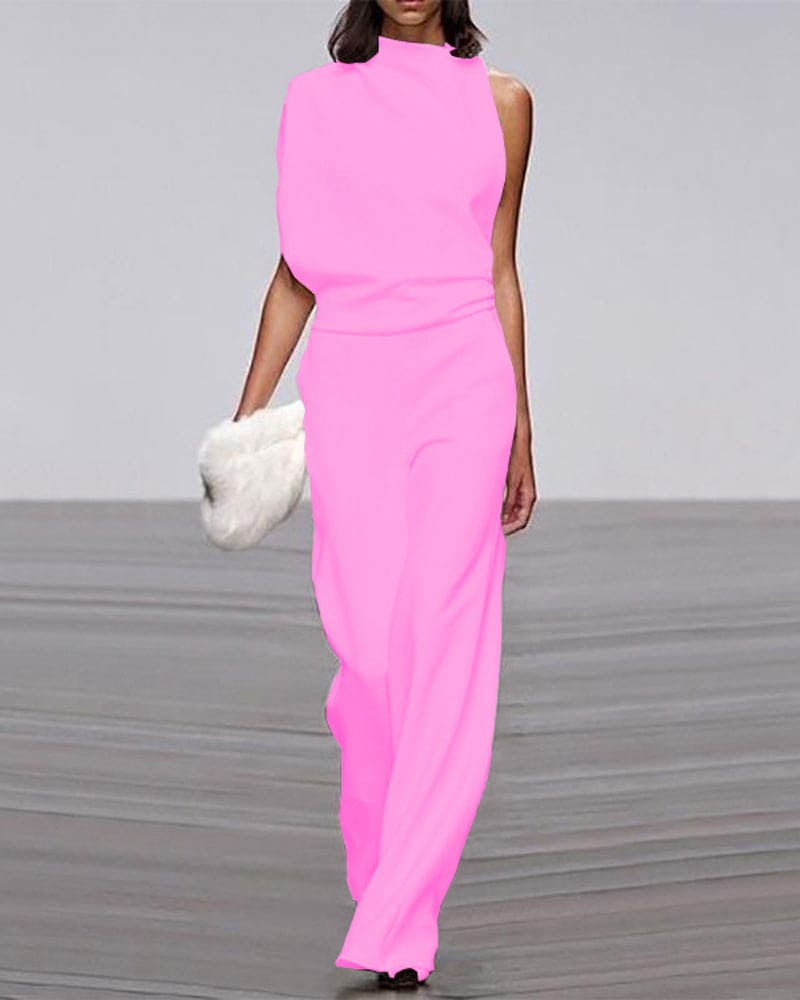 Isabel - Eleganter Jumpsuit mit Stehkragen