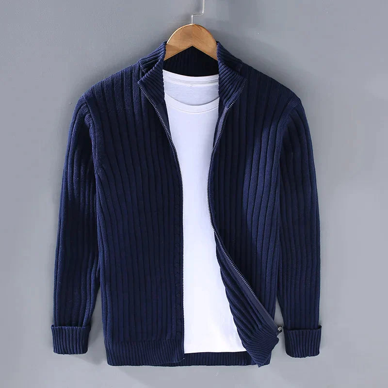 Frank™ - Cardigan Massimo in merino con zip