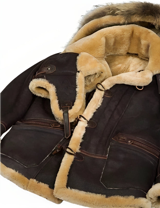 Giacca invernale da uomo | Stile B-7 | Foderata calda con effetto morbido in pelliccia