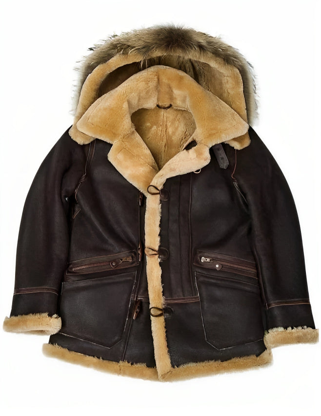Giacca invernale da uomo | Stile B-7 | Foderata calda con effetto morbido in pelliccia