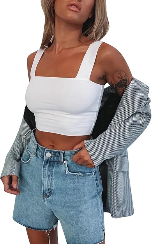 Emma - Crop top glamour con rouches glitterate