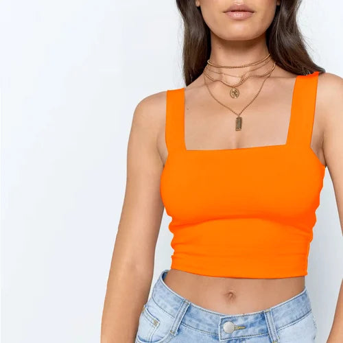 Emma - Crop top glamour con rouches glitterate