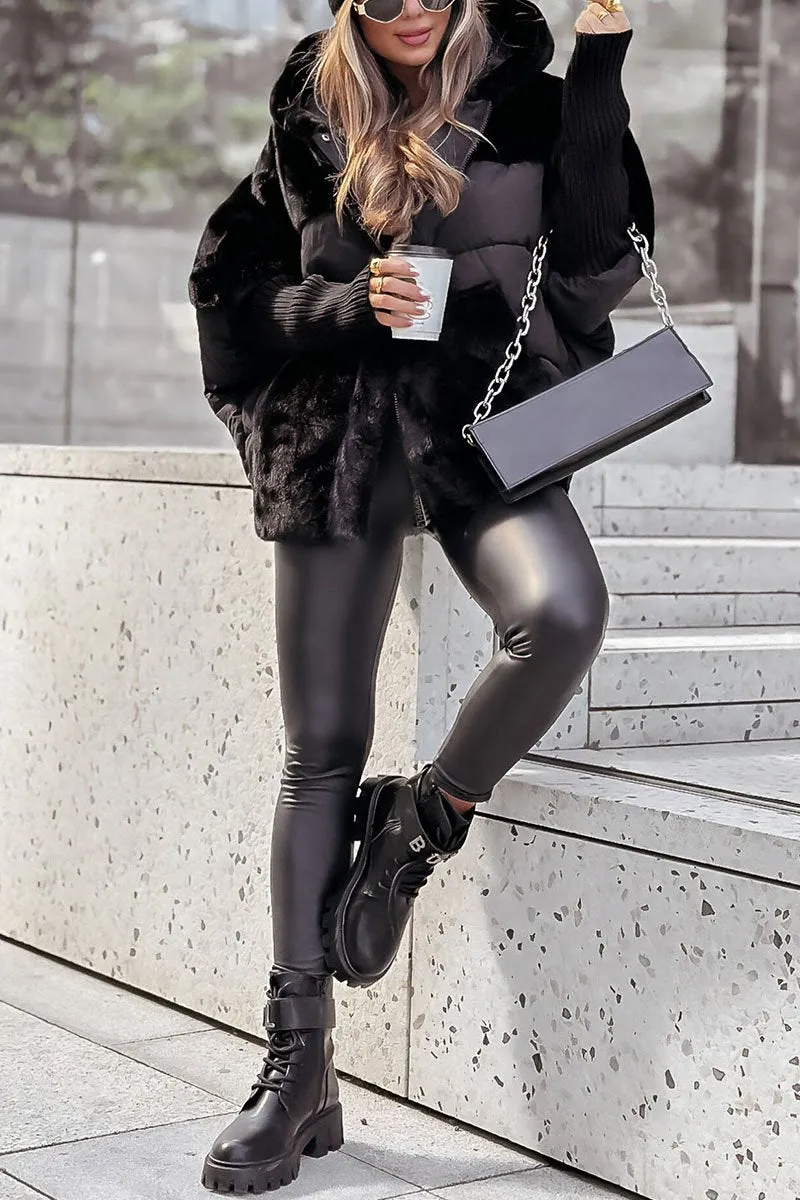 Sophie - Giacca termica invernale multicolore con cappuccio