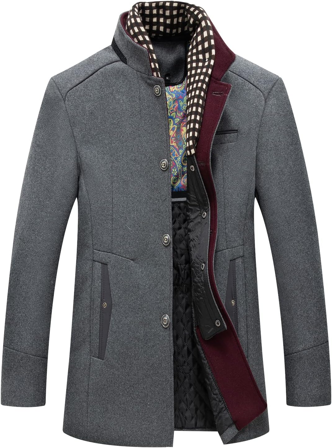 Cappotto invernale da uomo | Design elegante | Colletto alto | Caldo imbottito
