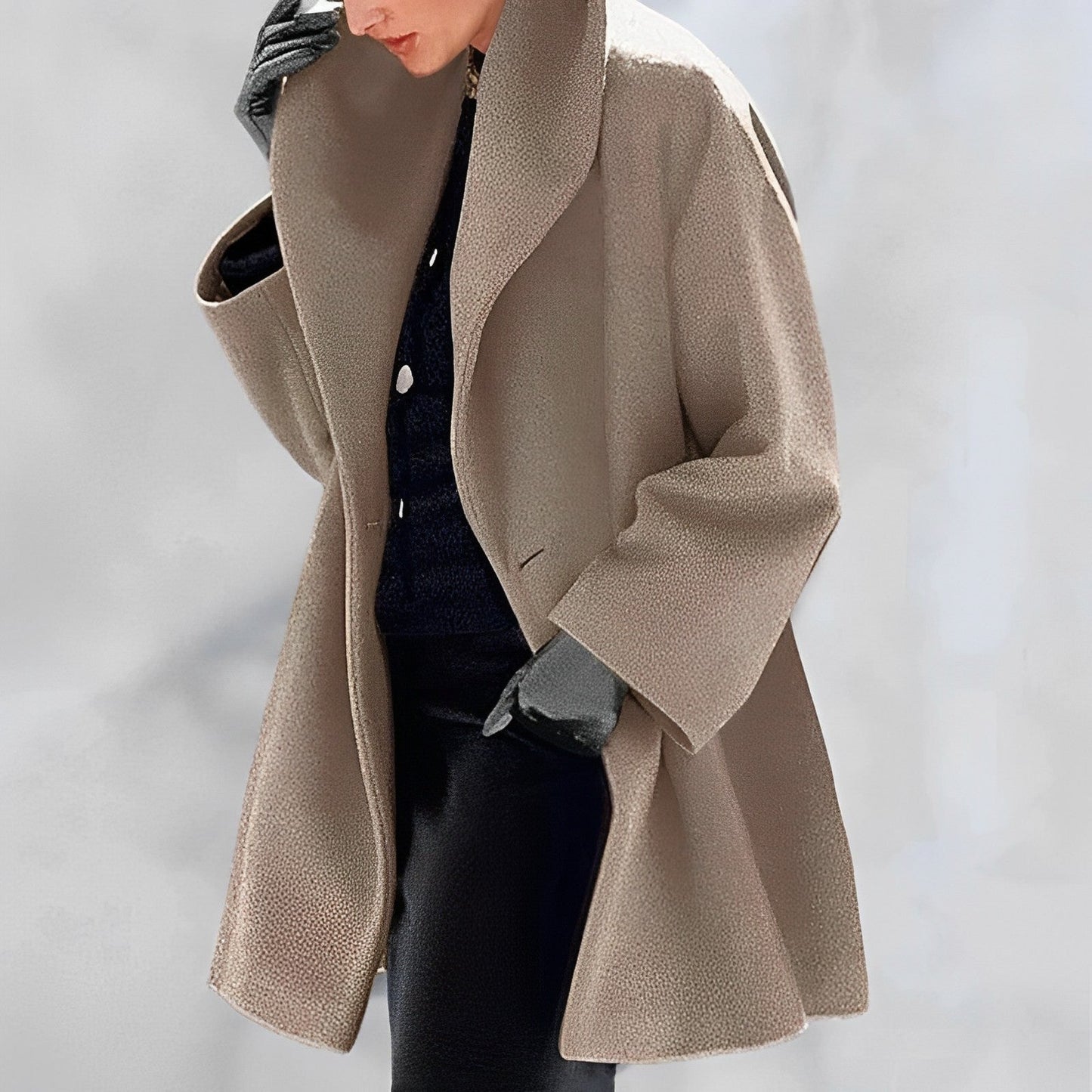 Giacca invernale da donna | Design elegante | Morbida texture in lana lavorata a maglia