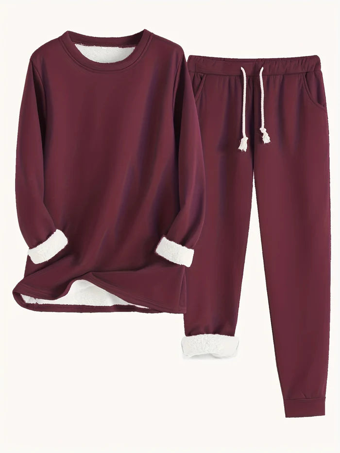 Set termico da donna | Due pezzi monocolore | Riscaldante e comodo