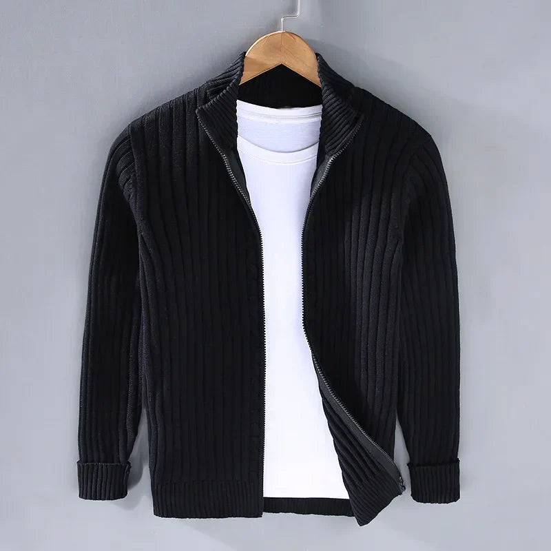 Frank™ - Cardigan Massimo in merino con zip