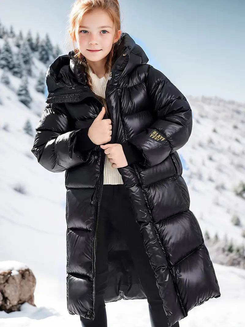 Kolrith | Cappotto lungo e caldo con cappuccio per ragazze