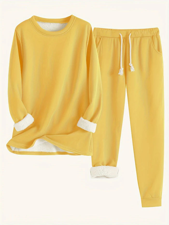 Set termico da donna | Due pezzi monocolore | Riscaldante e comodo
