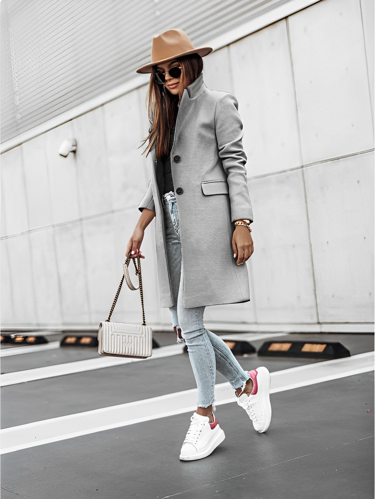 Mauren | Cappotto a maniche lunghe con 2 bottoni
