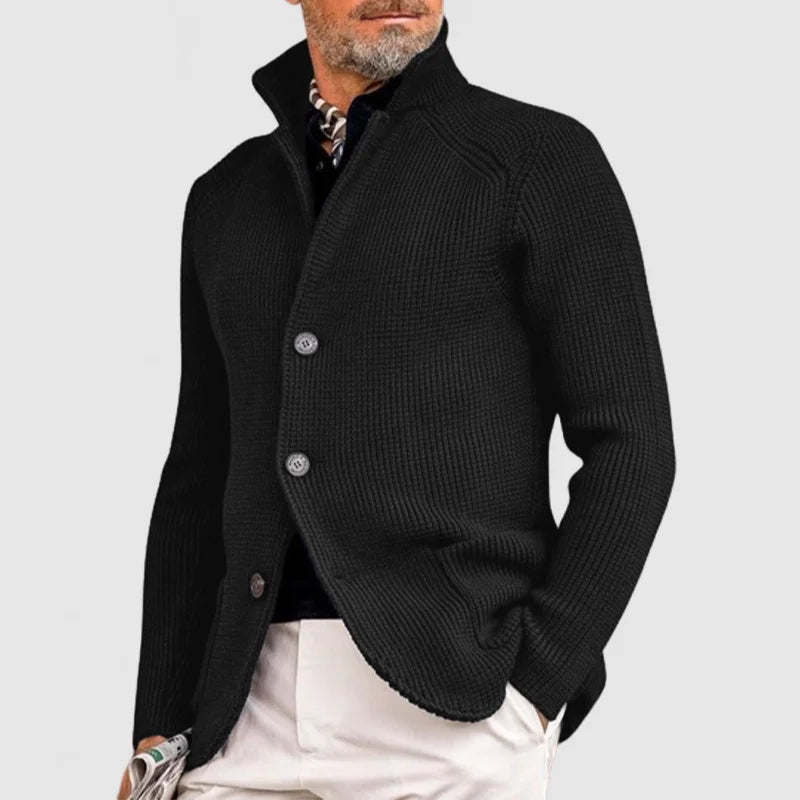 Matin | Cardigan elegante in maglia spessa per uomini – Monocromatico, comodo ed elegante