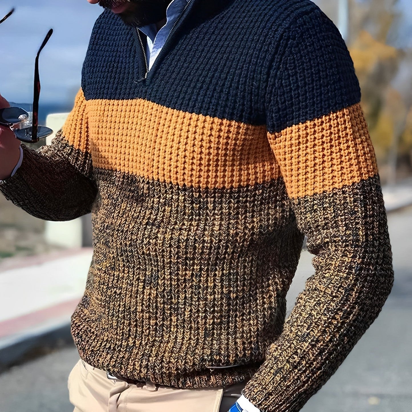 Yandara | Maglione color block per uomini
