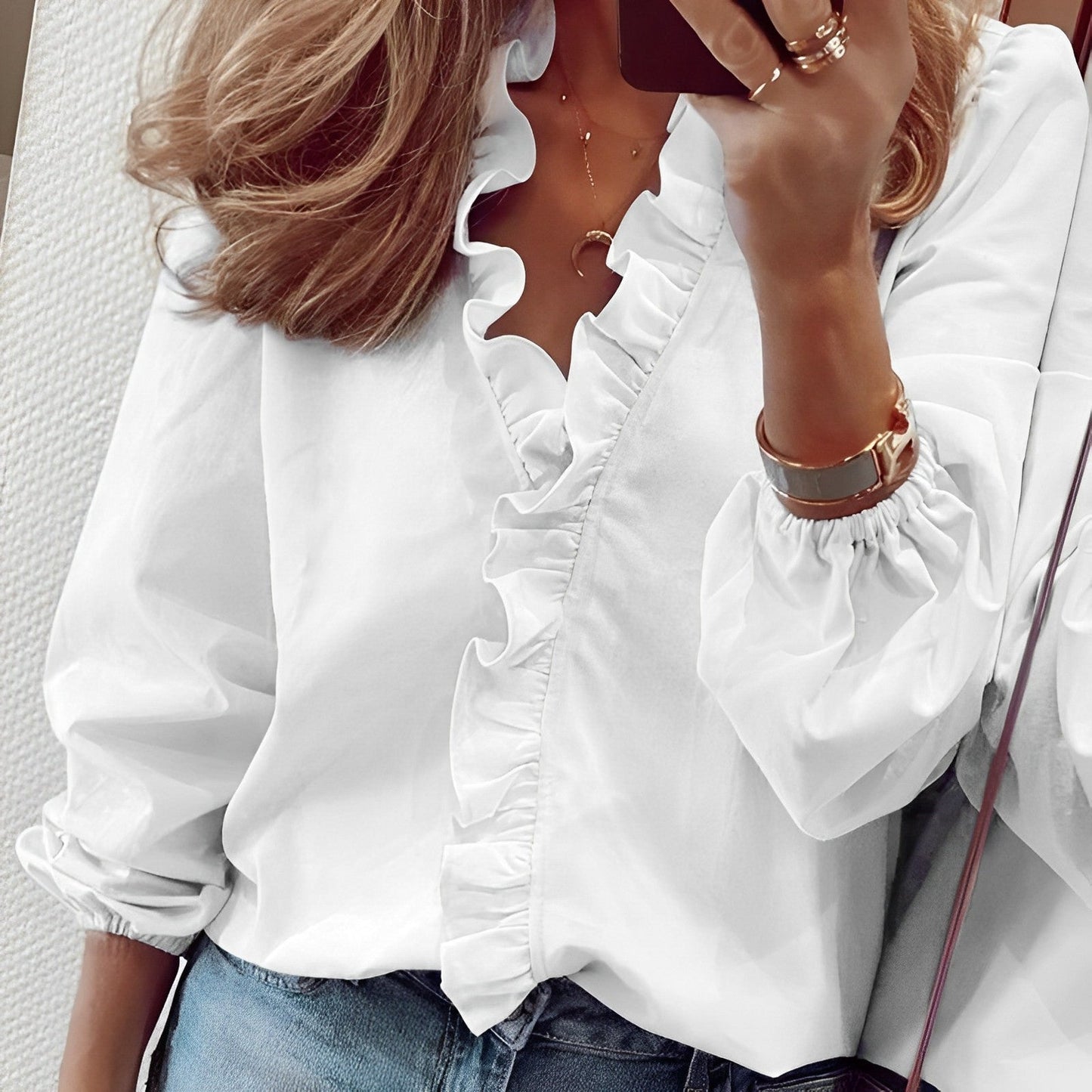 Thaddeus | Blusa con colletto a volant