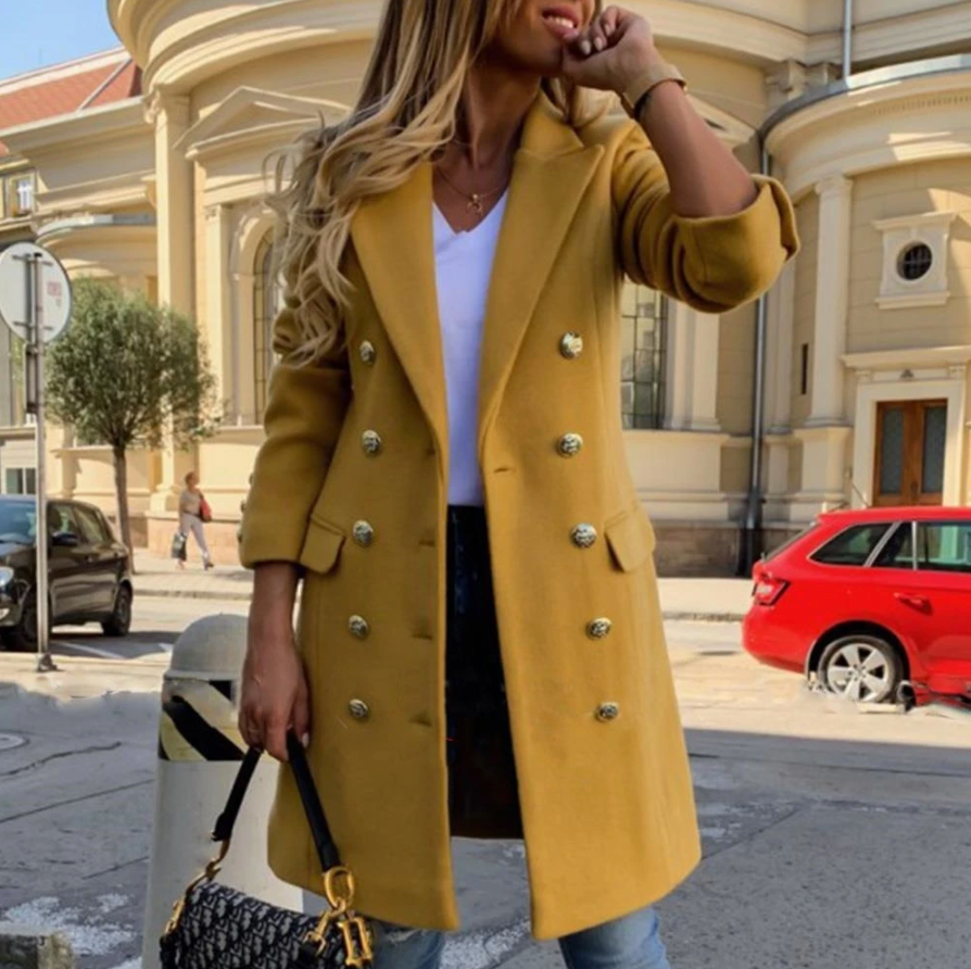Quince | Cappotto di lana a maniche lunghe