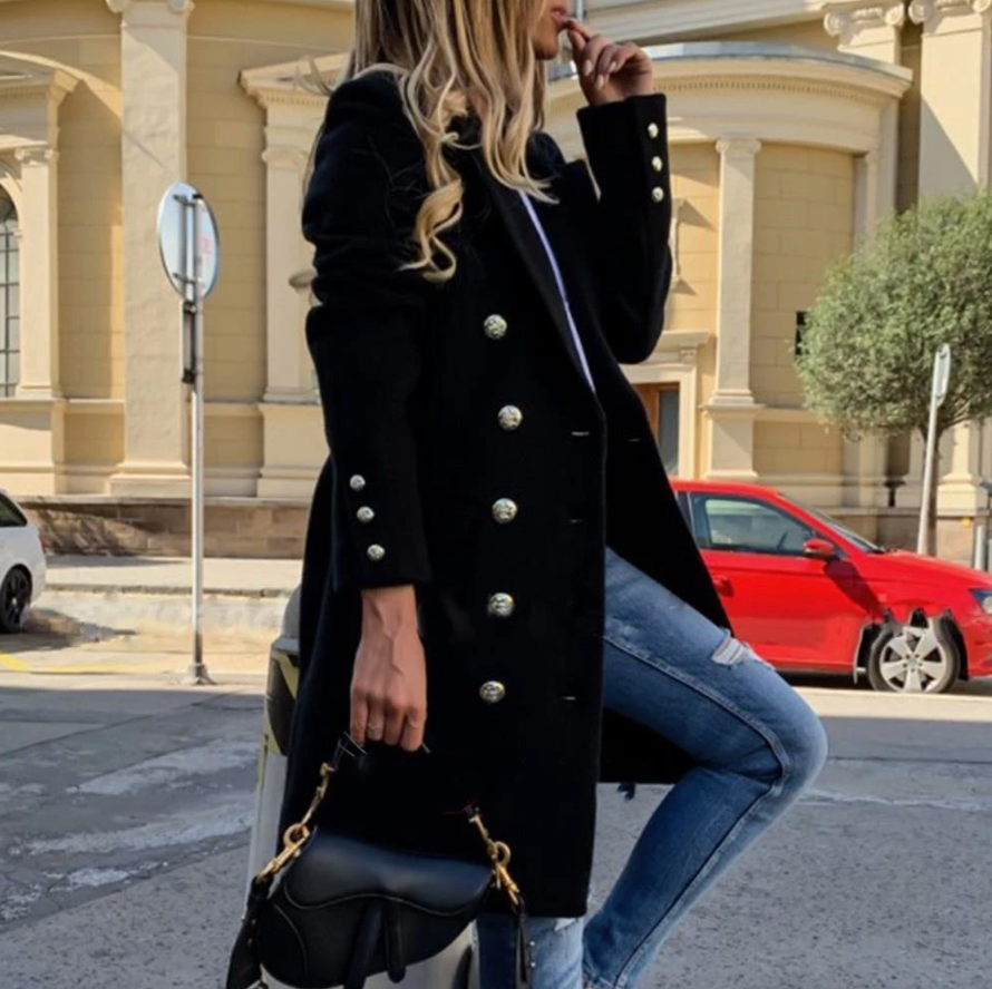 Quince | Cappotto di lana a maniche lunghe