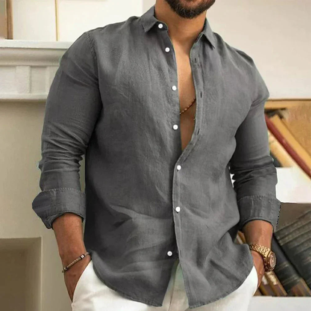 Casylin - Camicia in lino casual per lui
