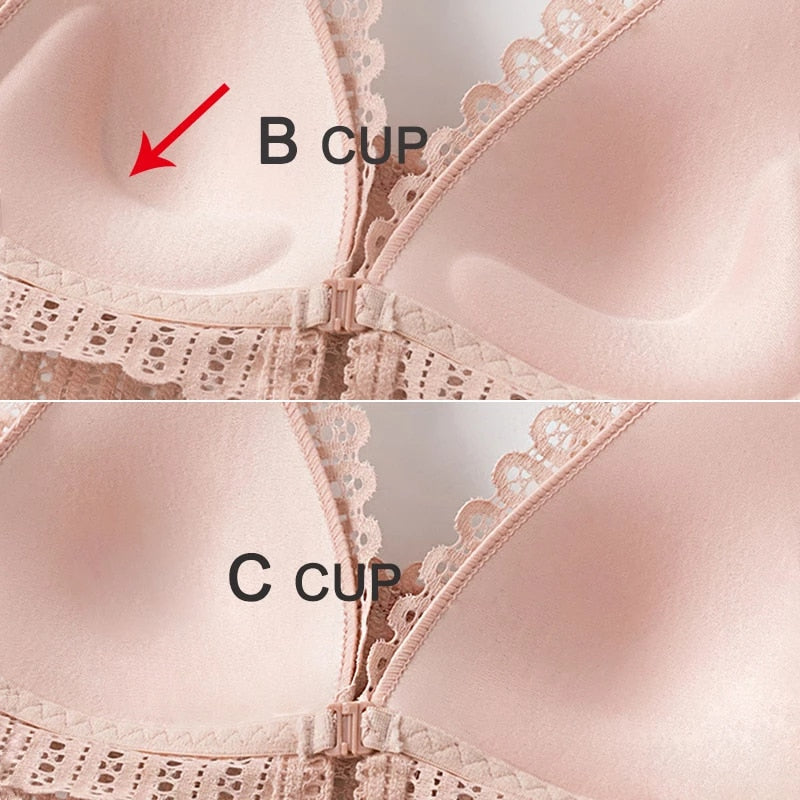 Charli - Reggiseno sexy con fronte in pizzo