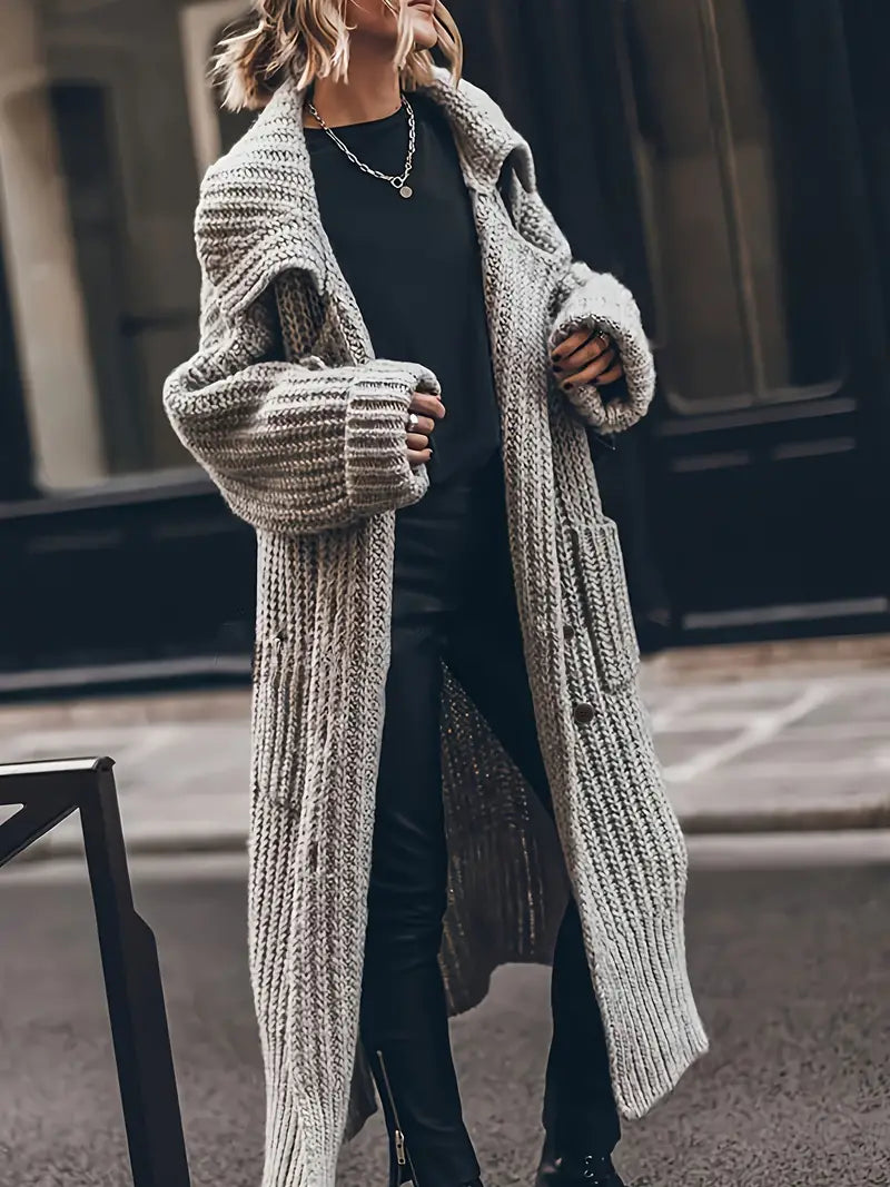 Franz | Cardigan in misto cashmere per donne – Morbido, struttura a coste, monocolore