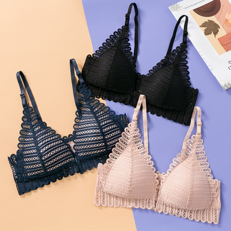 Charli - Reggiseno sexy con fronte in pizzo