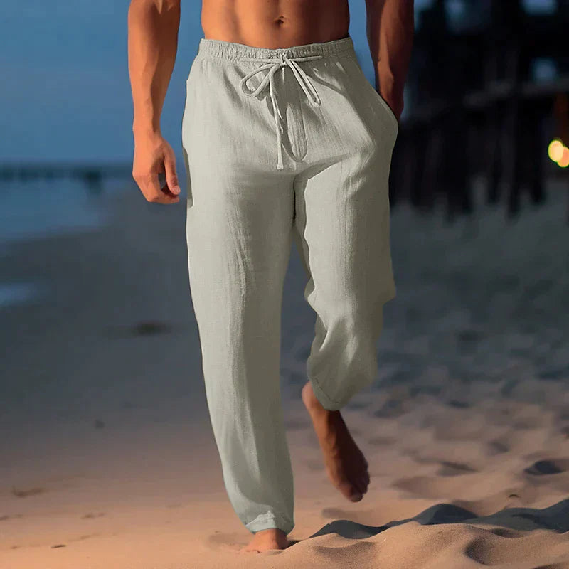 Yzzo | Pantaloni in lino alla moda per uomini