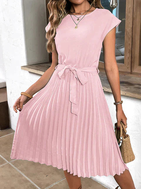 Klara | Minidress casual plissettato a maniche corte per l'estate