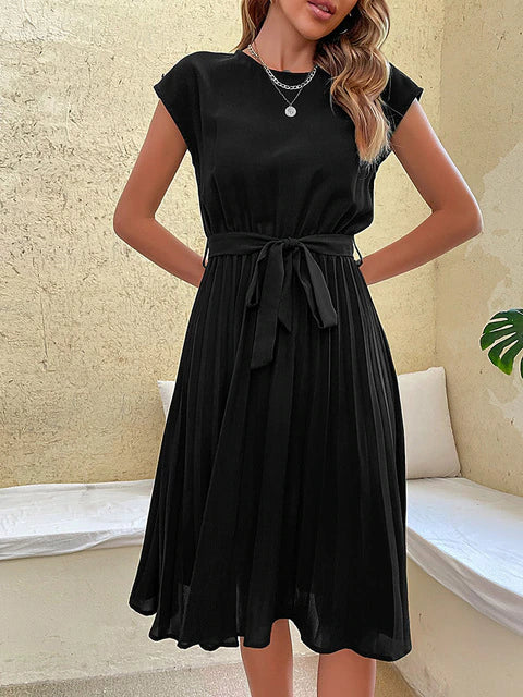 Narelle | Minidress casual plissettato a maniche corte per l'estate