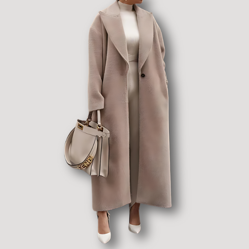 Umaiza | Cappotto invernale oversized lungo in peluche teddy sherpa