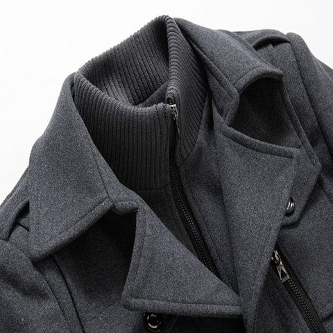Schwar | Cappotto invernale a due pezzi nero da donna