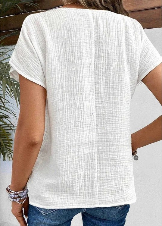 Mia - Elegante blusa da donna in bianco
