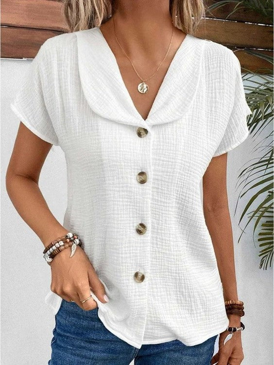 Mia - Elegante blusa da donna in bianco