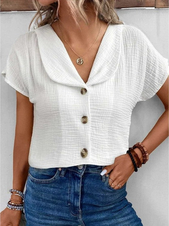 Mia - Elegante blusa da donna in bianco