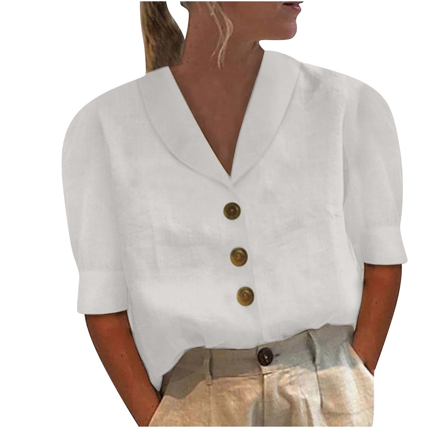 Joan | Top con colletto e bottoni