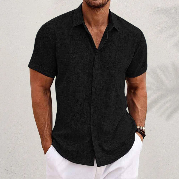 Anton - Camicia leggera in misto cotone-lino