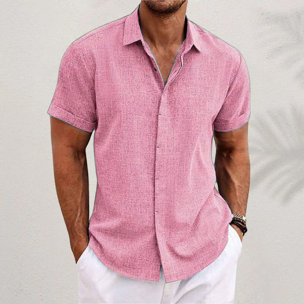Anton - Camicia leggera in misto cotone-lino