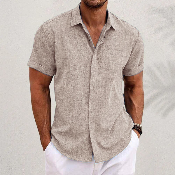 Anton - Camicia leggera in misto cotone-lino