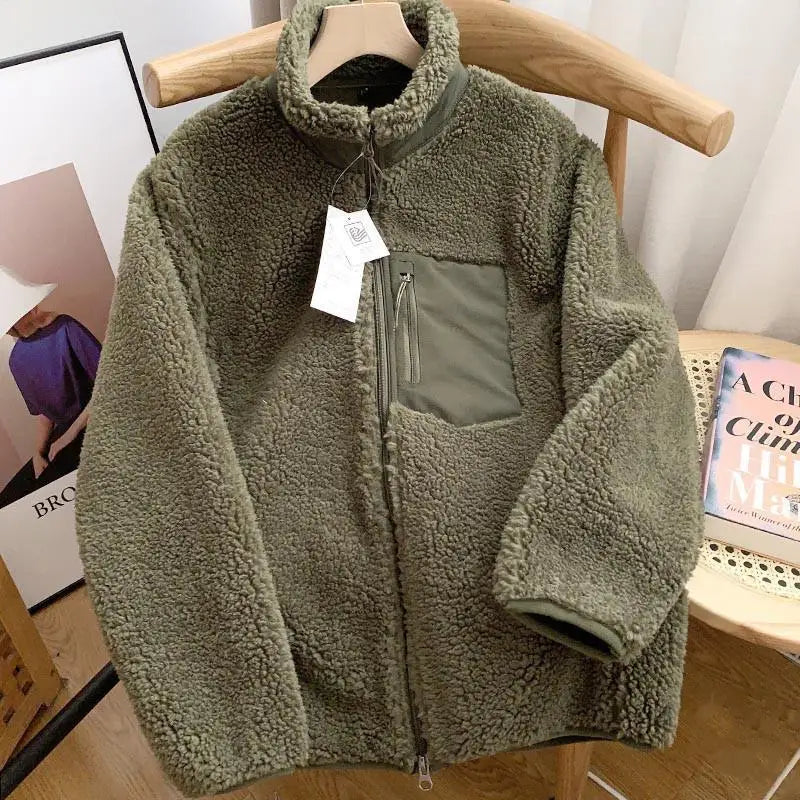 Giacca invernale da donna | Effetto teddy | Morbida e antivento