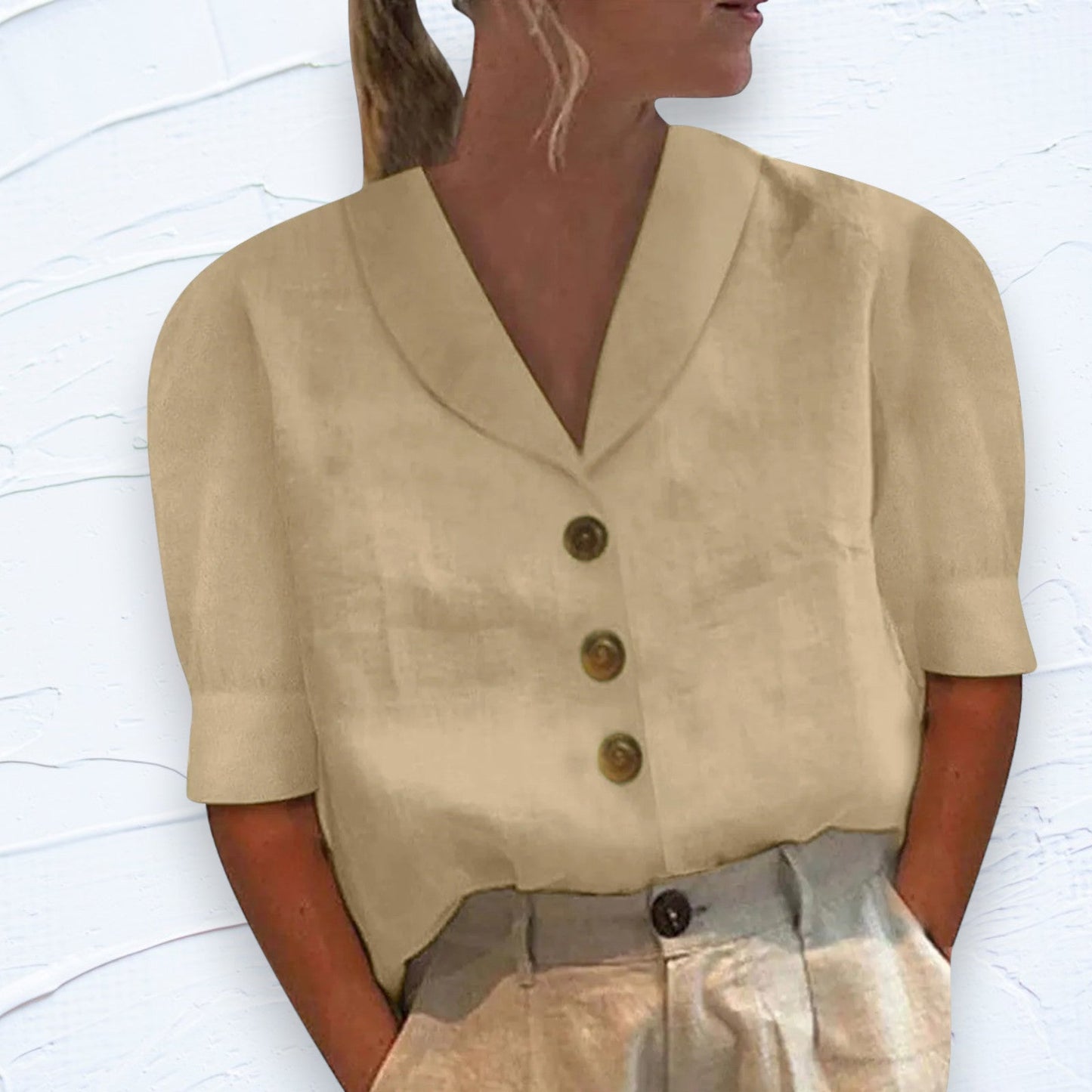 Joan | Top con colletto e bottoni