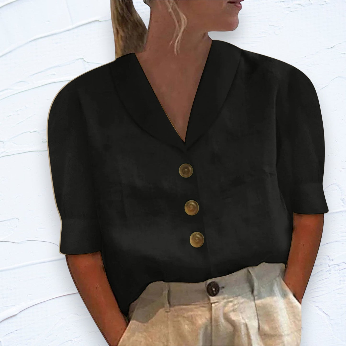 Joan | Top con colletto e bottoni