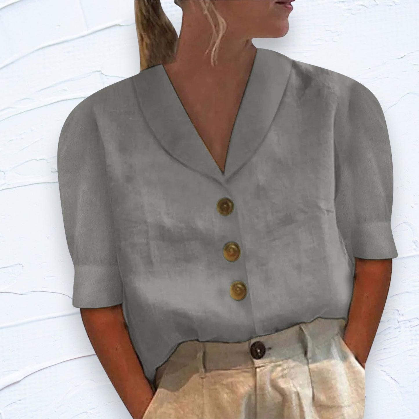 Joan | Top con colletto e bottoni
