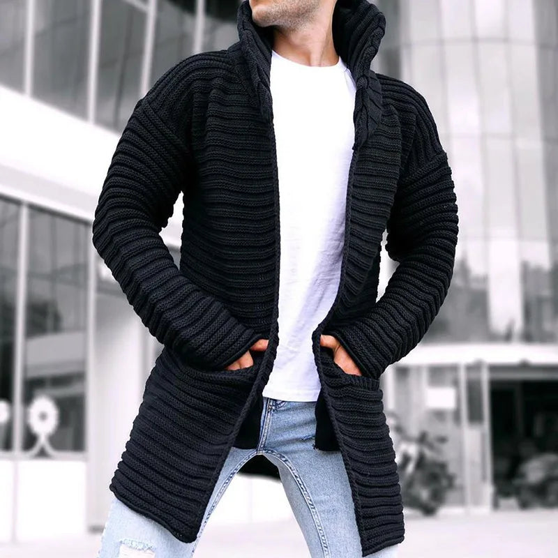Usa | Cardigan a coste con colletto sciallato