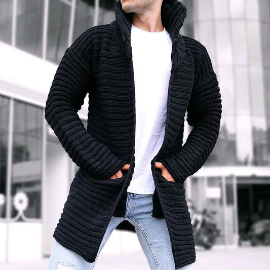 Usa | Cardigan a coste con colletto sciallato