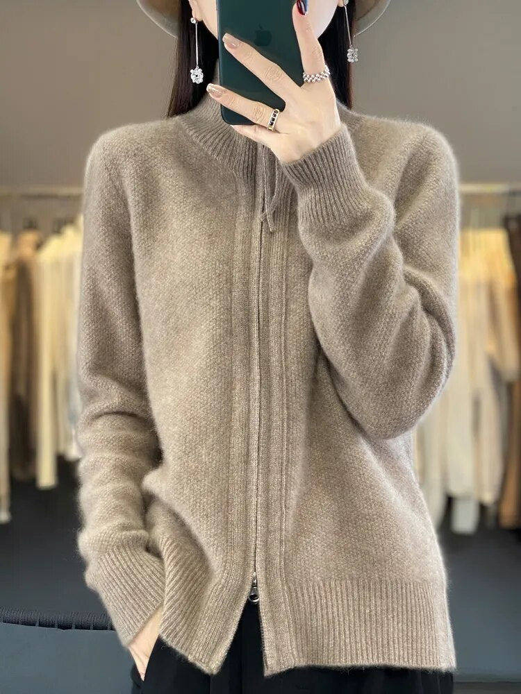 Zina | Maglione in cashmere con zip