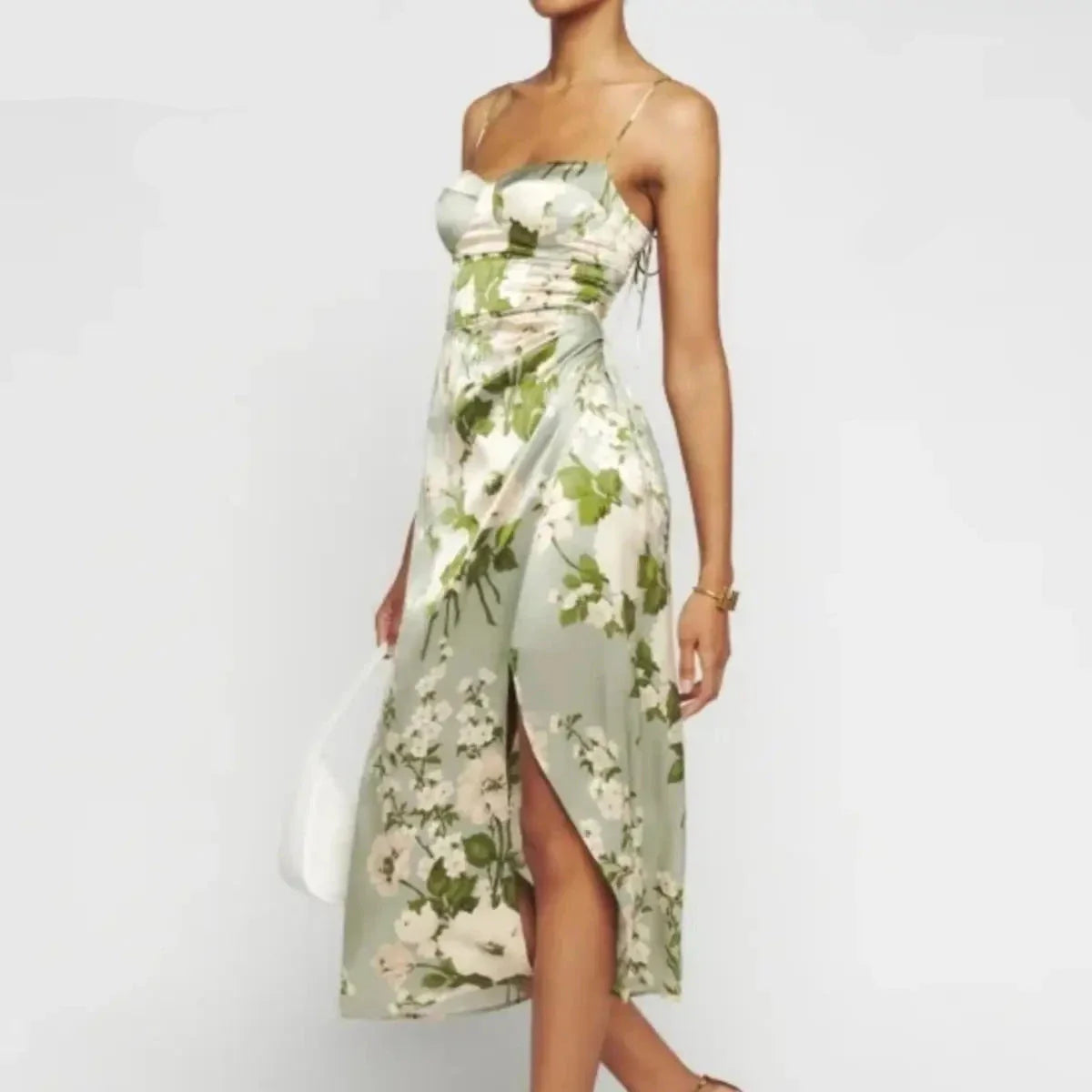 Emily | Stupendo vestito estivo verde con fiori