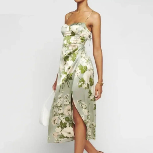 Emily | Stupendo vestito estivo verde con fiori