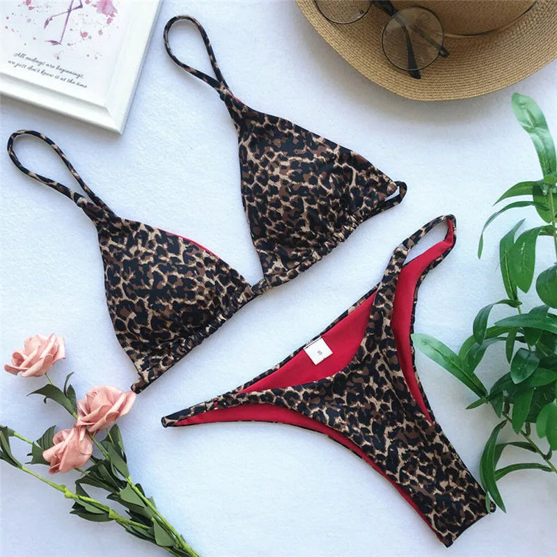 Belle | Set bikini - Stampa leopardata