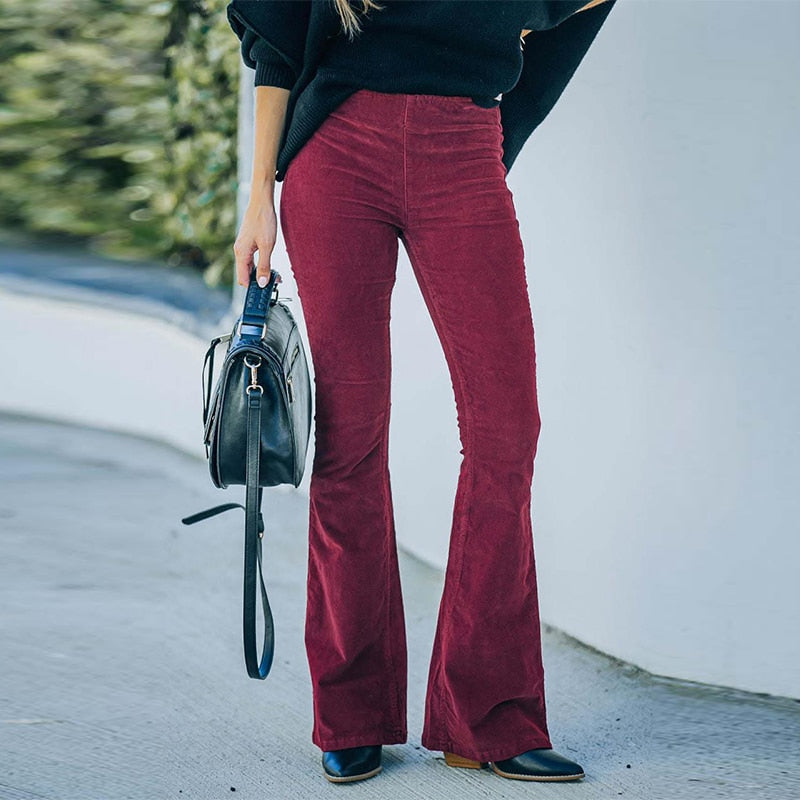 Walker - Pantaloni in corduroy lunghi elasticizzati