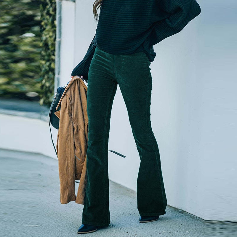 Walker - Pantaloni in corduroy lunghi elasticizzati