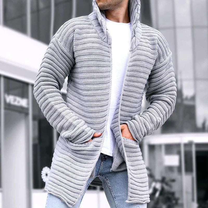 Usa | Cardigan a coste con colletto sciallato